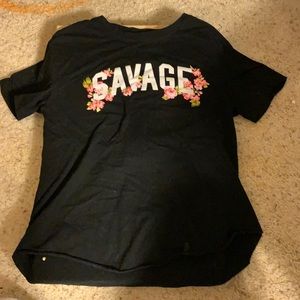 Black SAVAGE tee-shirt